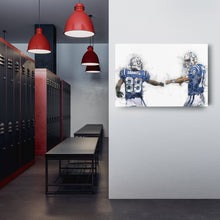 Load image into Gallery viewer, Peyton Manning & Marvin Harrison Canvas Art – Indianapolis Colts Wall Decor