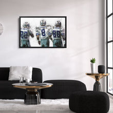 Load image into Gallery viewer, Troy Aikman, Michael Irvin & Emmitt Smith Canvas Art - Dallas Cowboys Wall Decor