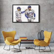 Load image into Gallery viewer, Freddie Freeman & Mookie Betts Canvas Art – Los Angeles Dodgers Wall Decor