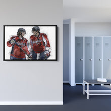 Load image into Gallery viewer, Alex Ovechkin & Nicklas Backstrom Canvas Art – Washington Capitals Wall Decor