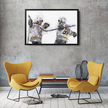 Load image into Gallery viewer, Brad Marchand & David Pastrnak Canvas Art – Boston Bruins Wall Decor