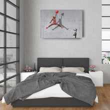 Load image into Gallery viewer, Michael Jordan Banksy Balloon Girl Canvas Art - NBA Street Art Decor