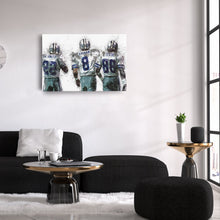 Load image into Gallery viewer, Troy Aikman, Michael Irvin & Emmitt Smith Canvas Art - Dallas Cowboys Wall Decor