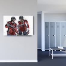 Load image into Gallery viewer, Alex Ovechkin & Nicklas Backstrom Canvas Art – Washington Capitals Wall Decor