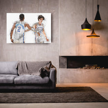 Load image into Gallery viewer, Shai Gilgeous-Alexander & Josh Giddey Canvas Art – Oklahoma City Thunder Wall Decor