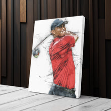 Load image into Gallery viewer, Tiger Woods Canvas Print – Masters Golf Wall Art Decor
