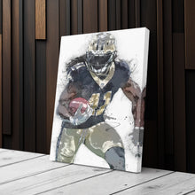 Load image into Gallery viewer, Alvin Kamara Canvas Art – New Orleans Saints Wall Decor