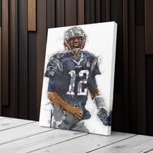 Load image into Gallery viewer, Tom Brady Canvas Art – New England Patriots Wall Decor