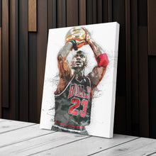 Load image into Gallery viewer, Michael Jordan Canvas Art – Chicago Bulls Legend Wall Decor