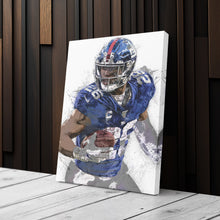 Load image into Gallery viewer, Saquon Barkley Canvas Art – New York Giants Wall Decor