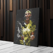 Load image into Gallery viewer, Rafael Nadal Canvas Print – Iconic Tennis Wall Art for Man Cave or Home