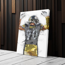 Load image into Gallery viewer, T.J. Watt Canvas Art – Pittsburgh Steelers Wall Decor