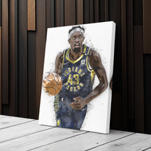 Load image into Gallery viewer, Pascal Siakam Canvas Art – Indiana Pacers Wall Decor