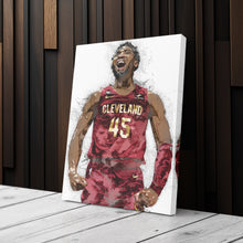Load image into Gallery viewer, Donovan Mitchell Canvas Art – Cleveland Cavaliers Wall Decor