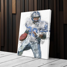 Load image into Gallery viewer, Barry Sanders Canvas Art – Detroit Lions Wall Decor