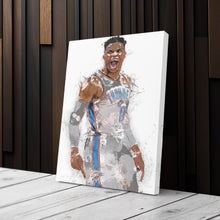 Load image into Gallery viewer, Russell Westbrook Canvas Art – Oklahoma City Thunder Wall Decor