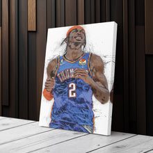 Load image into Gallery viewer, Shai Gilgeous-Alexander Canvas Art – Oklahoma City Thunder Wall Decor