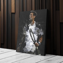 Load image into Gallery viewer, Novak Djokovic Canvas Print – Iconic Tennis Wall Art for Man Cave or Home