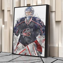 Load image into Gallery viewer, Sergei Bobrovsky Canvas Art – Columbus Blue Jackets Wall Decor