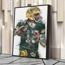 Load image into Gallery viewer, Aaron Rodgers Canvas Art – Green Bay Packers Wall Decor