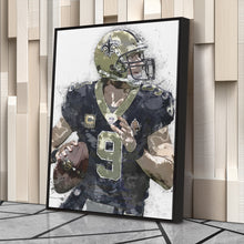 Load image into Gallery viewer, Drew Brees Canvas Art – New Orleans Saints Wall Decor