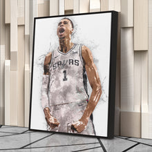 Load image into Gallery viewer, Victor Wembanyama Canvas Art – San Antonio Spurs Wall Decor