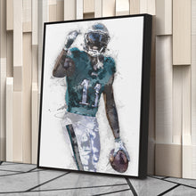 Load image into Gallery viewer, A.J. Brown Canvas Art - Philadelphia Eagles Wall Decor
