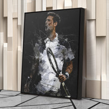 Load image into Gallery viewer, Novak Djokovic Canvas Print – Iconic Tennis Wall Art for Man Cave or Home