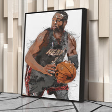 Load image into Gallery viewer, Dwyane Wade Canvas Art – Miami Heat Wall Decor