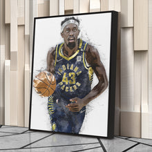 Load image into Gallery viewer, Pascal Siakam Canvas Art – Indiana Pacers Wall Decor