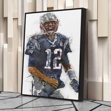 Load image into Gallery viewer, Tom Brady Canvas Art – New England Patriots Wall Decor