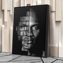 Load image into Gallery viewer, Michael Jordan Face Canvas Art - Motivational NBA Poster Wall Decor
