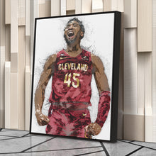 Load image into Gallery viewer, Donovan Mitchell Canvas Art – Cleveland Cavaliers Wall Decor