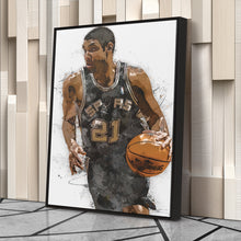 Load image into Gallery viewer, Tim Duncan Canvas Art – San Antonio Spurs Wall Decor