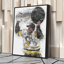 Load image into Gallery viewer, Sidney Crosby Canvas Art – Pittsburgh Penguins Wall Decor