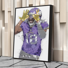 Load image into Gallery viewer, Justin Jefferson Canvas Art – Minnesota Vikings Wall Decor