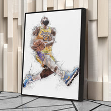 Load image into Gallery viewer, LeBron James Dunk Canvas Art – Los Angeles Lakers Wall Decor