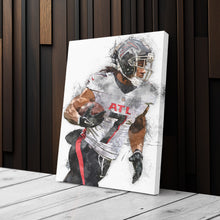 Load image into Gallery viewer, Bijan Robinson Canvas Art – Atlanta Falcons Wall Decor