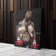 Load image into Gallery viewer, Mike Tyson Canvas – Boxing Champion with Belts Wall Art Home Decor