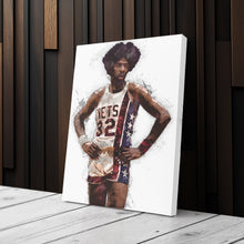 Load image into Gallery viewer, Julius Erving Canvas Art – New Jersey Nets Wall Decor