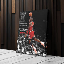 Load image into Gallery viewer, Michael Jordan Quote Canvas – Chicago Bulls Basketball Wall Art for Home Decor