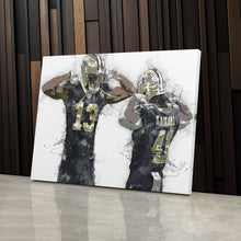 Load image into Gallery viewer, Michael Thomas & Alvin Kamara Canvas Art – New Orleans Saints Wall Decor