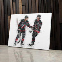 Load image into Gallery viewer, Sebastian Aho & Andrei Svechnikov Canvas Art – Carolina Hurricanes Wall Decor