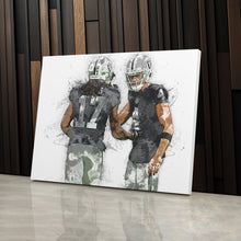 Load image into Gallery viewer, Derek Carr & Davante Adams Canvas Art – Las Vegas Raiders Wall Decor