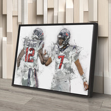 Load image into Gallery viewer, CJ Stroud & Nico Collins Canvas Art – Houston Texans Wall Decor