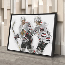 Load image into Gallery viewer, Alex DeBrincat & Patrick Kane Canvas Art – Detroit Red Wings Wall Decor