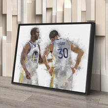 Load image into Gallery viewer, Stephen Curry & Chris Paul Canvas Art – Golden State Warriors Wall Decor