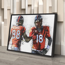 Load image into Gallery viewer, Peyton Manning & Demaryius Thomas Canvas Art – Denver Broncos Wall Decor