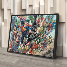 Load image into Gallery viewer, DC Superheroes Canvas Wall Art – Comics Print for Kids Room
