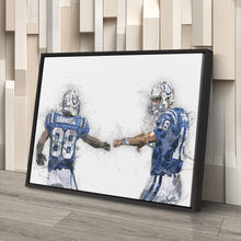 Load image into Gallery viewer, Peyton Manning & Marvin Harrison Canvas Art – Indianapolis Colts Wall Decor